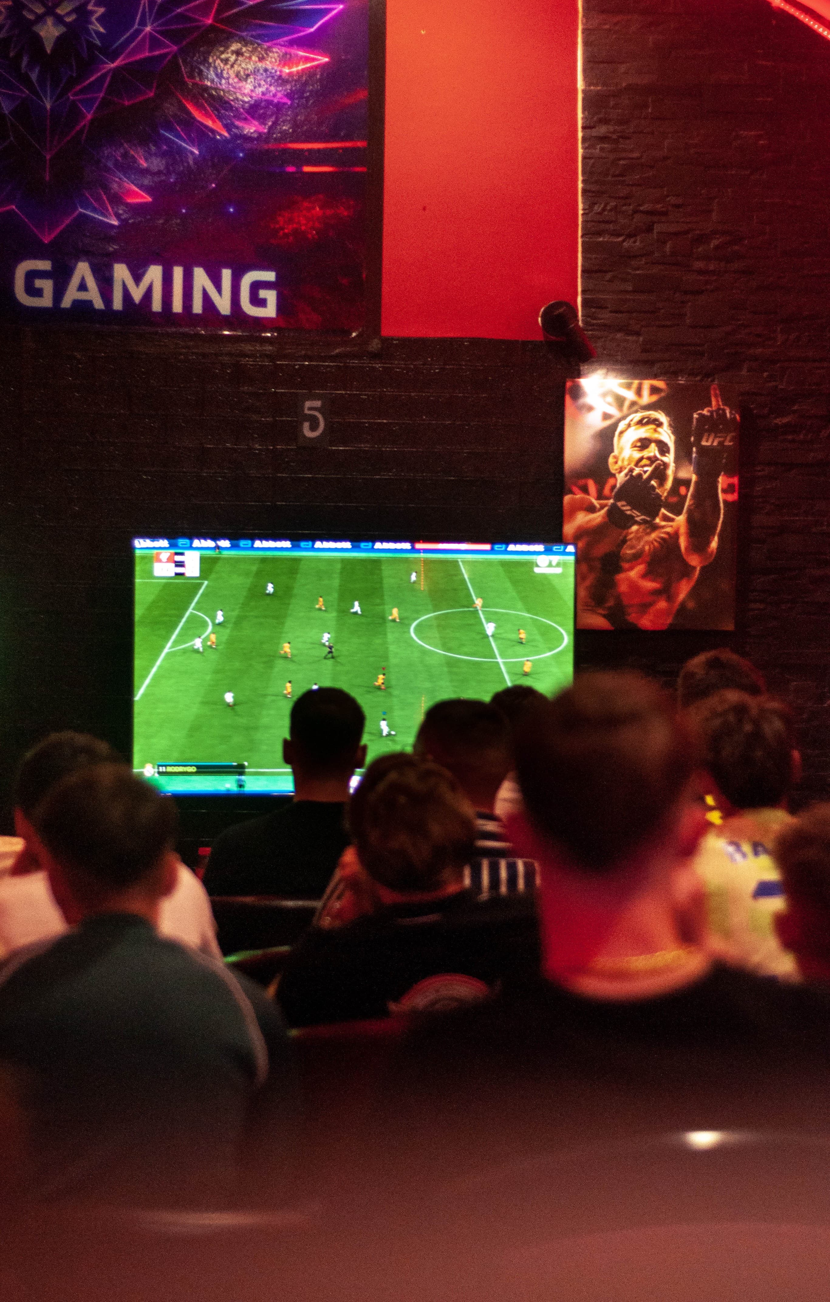 Neon gaming atmosphere